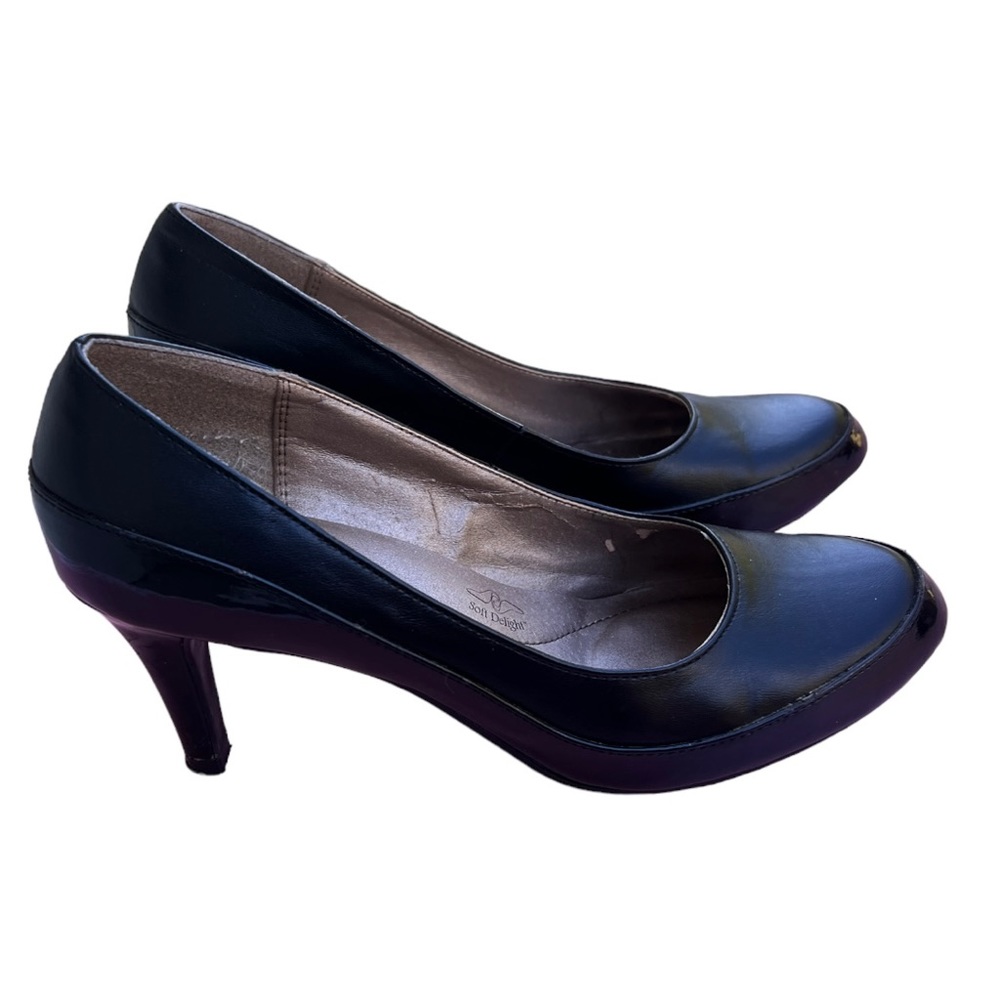 SOFT STYLE BY HUSH PUPPIES BLACK HEELS SIZE 6.5 SOFT DELIGHT DESIGN